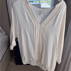 Joie Cream V-Neck Blouse